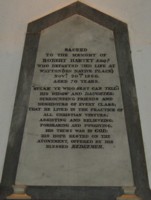 Memorial of Robert Harvey of Watton
Click for larger image